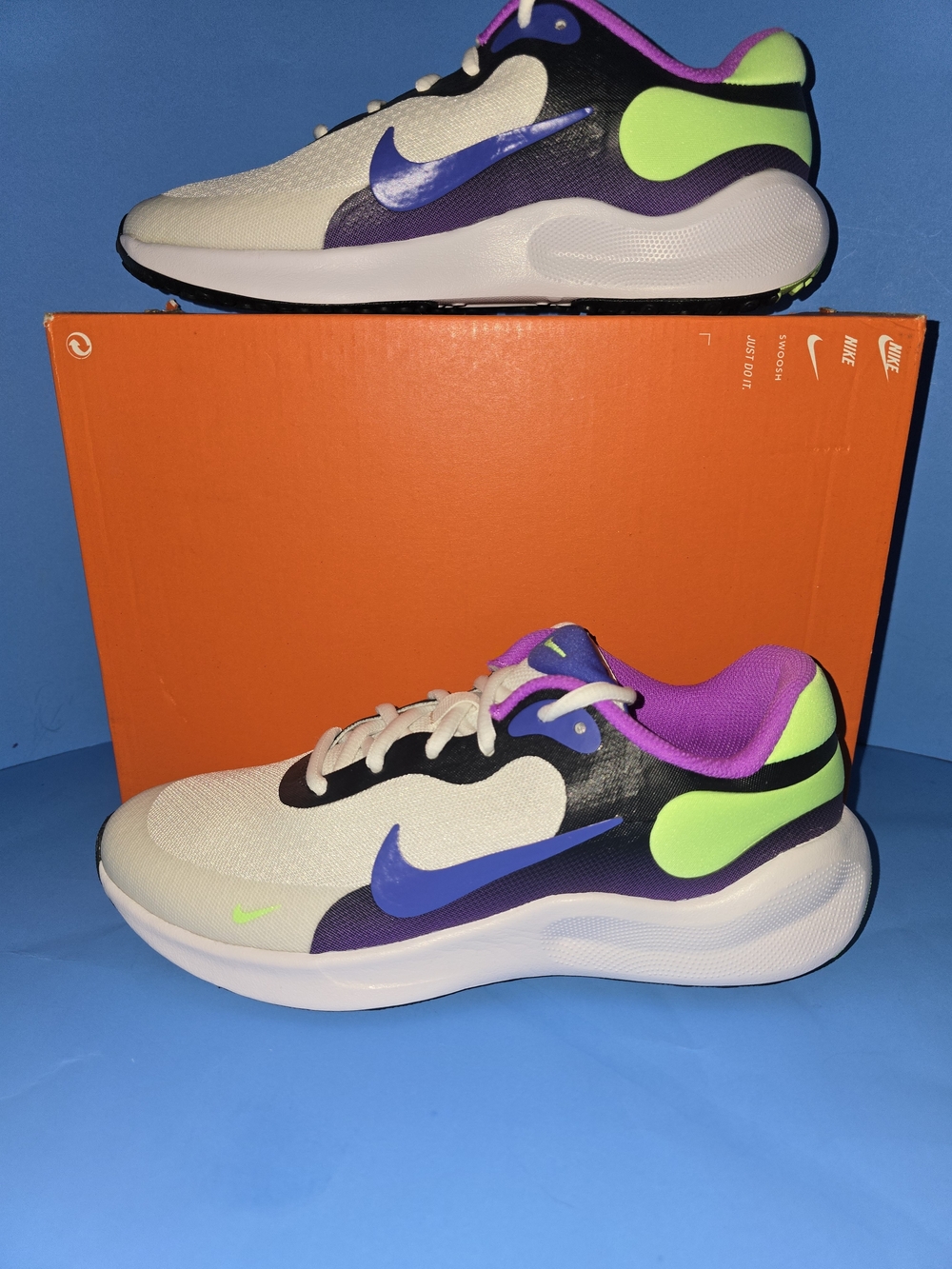 💜💚 Nike Revolution 7 GS “Fuchsia Dream Ultramarine” 💚💜Youth Size 5 NWOB